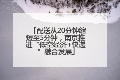 配送从20分钟缩短至5分钟，南京推进“低空经济+快递”融合发展