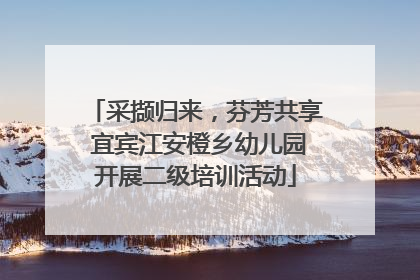 采撷归来，芬芳共享 宜宾江安橙乡幼儿园开展二级培训活动