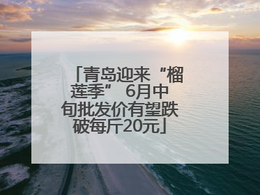 青岛迎来“榴莲季” 6月中旬批发价有望跌破每斤20元