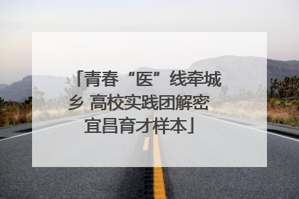 青春“医”线牵城乡 高校实践团解密宜昌育才样本