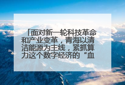 面对新一轮科技革命和产业变革，青海以清洁能源为主线，紧抓算力这个数字经济的“血液”、科技主权的“筹码”、产业升级的“杠杆”、绿色转型的“支点”，勇于撬动国家“双碳”战略、“东数西算”工程重大发展新机遇