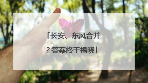 长安、东风合并？答案终于揭晓