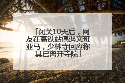 闭关10天后，网友在高铁站偶遇文班亚马，少林寺回应称其已离开寺院