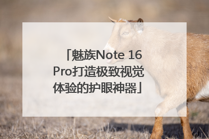 魅族Note 16 Pro打造极致视觉体验的护眼神器