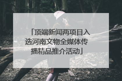 顶端新闻两项目入选河南文物全媒体传播精品推介活动