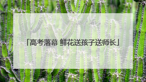 高考落幕 鲜花送孩子送师长