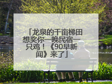 龙泉的千亩梯田想奖你一晚民宿一只鸡！《90早新闻》来了