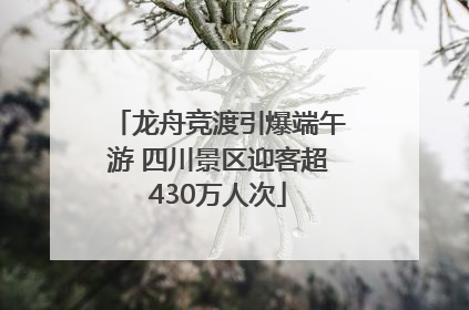 龙舟竞渡引爆端午游 四川景区迎客超430万人次
