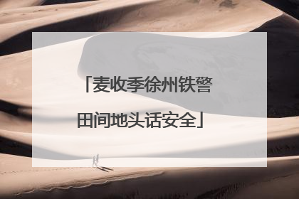 麦收季徐州铁警田间地头话安全
