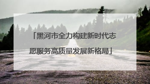 黑河市全力构建新时代志愿服务高质量发展新格局