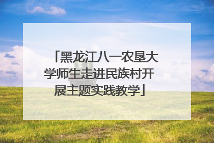 黑龙江八一农垦大学师生走进民族村开展主题实践教学