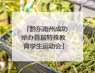 黔东南州成功举办首届特殊教育学生运动会