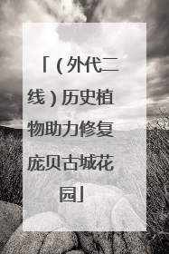 （外代二线）历史植物助力修复庞贝古城花园