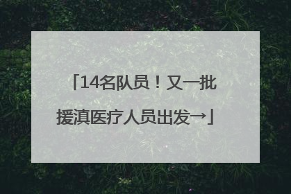 14名队员！又一批援滇医疗人员出发→