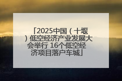 2025中国（十堰）低空经济产业发展大会举行 16个低空经济项目落户车城