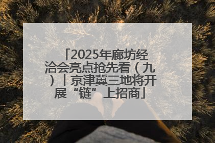 2025年廊坊经洽会亮点抢先看（九）丨京津冀三地将开展“链”上招商