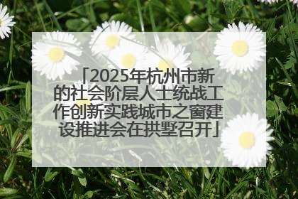 2025年杭州市新的社会阶层人士统战工作创新实践城市之窗建设推进会在拱墅召开