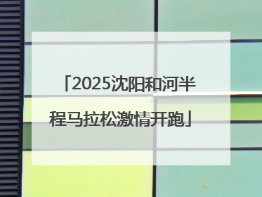 2025沈阳和河半程马拉松激情开跑