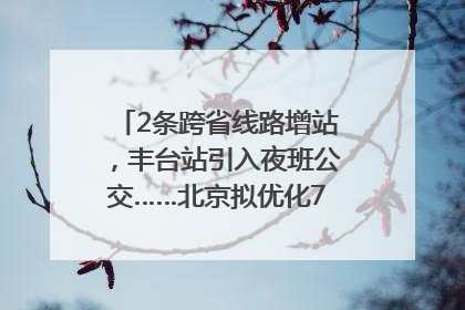 2条跨省线路增站，丰台站引入夜班公交……北京拟优化7条公交线！