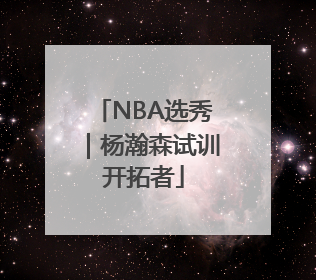 NBA选秀｜杨瀚森试训开拓者
